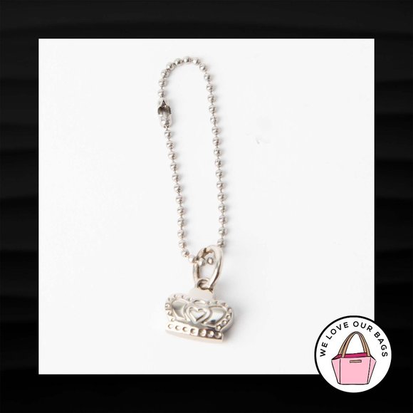 KATHY VAN ZEELAND CROWN SILVER NICKEL KEY FOB BAG PURSE CHARM KEYCHAIN HANG TAG - Picture 1 of 1